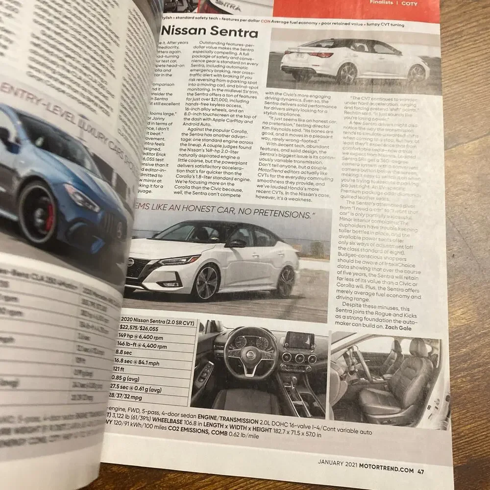 Motor Trend January 2021 Mercedes-Benz Car of the Year (Magazine: Automotive, Ca